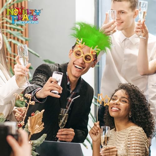 Novelty Place Green Hairy Costume Headband - Fun and Fuzzy Crazy Hair Wig Troll Hair Costume Accessories - Perfect for Sports Parties, Costume, Cosplay, and Halloween - Fit Kids, Teens and Adults - Image 4