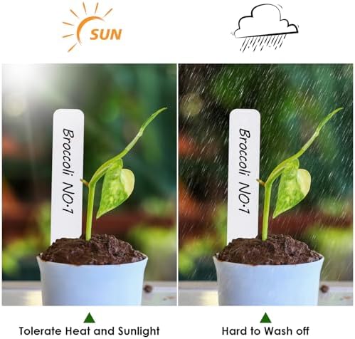 Plant Labels, Outdoor Waterproof Garden Markers, Plastic Nursery Seed Plant Tags with Bonus a Permanent Marking Pen, Gardening Gifts for Women Men 120PCS Darfukei - Image 4