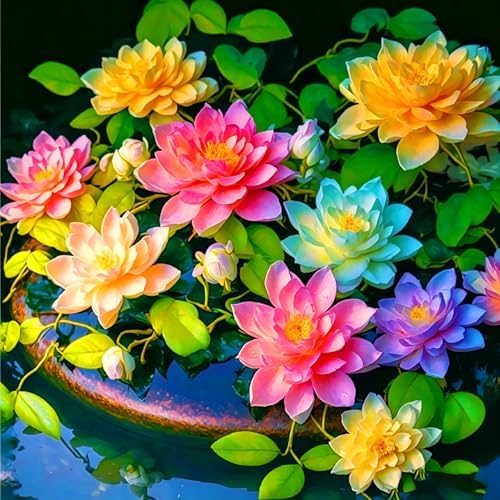 2 Packs of Dwarf Lotus Seeds for Planting in Water, 160+pcs Bowl Lotus Hummingbird Vine Flower Seeds, Heirloom Non-GMO Beauty Flowers Plants Water Home Garden Lotus Bowl Planters for Outdoors Indoors - Image 2