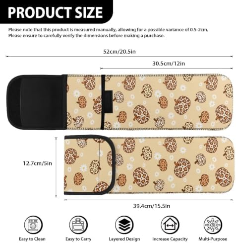 Flashideas Cute Thanksgiving Pumpkins Curling Iron Holder Heat Resistant Neoprene Curling Iron Cover Bag with Pocket Curling Iron Organizers and Storage for Hair Straightener, Curling Iron, Flat Iron - Image 6