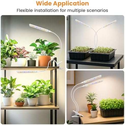 Kullsinss Clip-on Grow Lights for Indoor Plants, 114 LEDs 15W Plant Light - Image 2