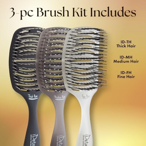 Olivia Garden iDetangle Brush for Wet and Dry Hair - Detangler Brush for Women and Men - Adjusts Tension by Hair Type - For Curly, Wavy or Straight - Flexible Vented Head - Image 2