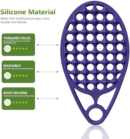 KOUPA Magic Silicone Curly Hair Brush, One Piece Twist Curl Comb for Afro Curls, Washable Hair Tool for Men Women, Purple, 1 Piece - Image 5