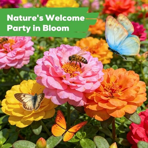 Moss Rose Seeds for Planting, 24,000+ Annual Flower for Ground Cover Flower Seeds, Perennial Variety, Easy to Grow, Portulaca Seeds to Plant Outdoors Garden Containers - Image 6
