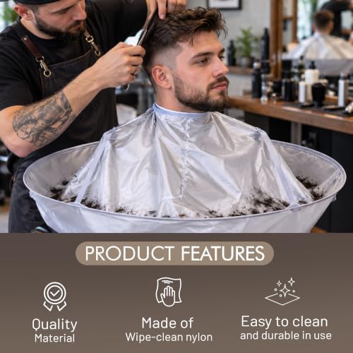 Hair Cutting Cape Umbrella Haircut Cape Barbers Apron for Adults Kids - Image 3