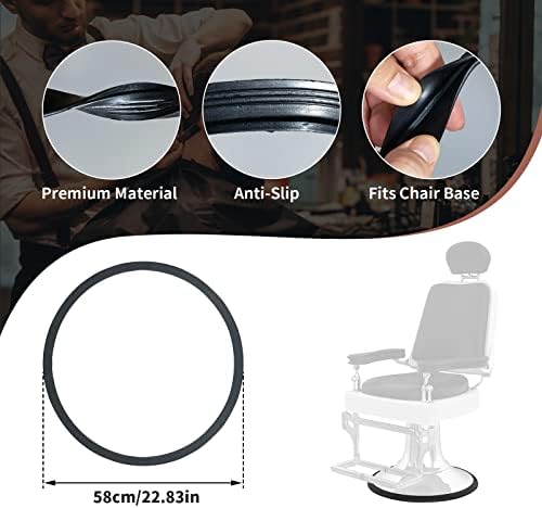MoyRetty 3Pcs Salon Chair Rubber Base Ring, Salon Equipment Floor Protective Rubber Ring Gasket,Hydraulic Styling Chair Round Rubber Base - Image 3