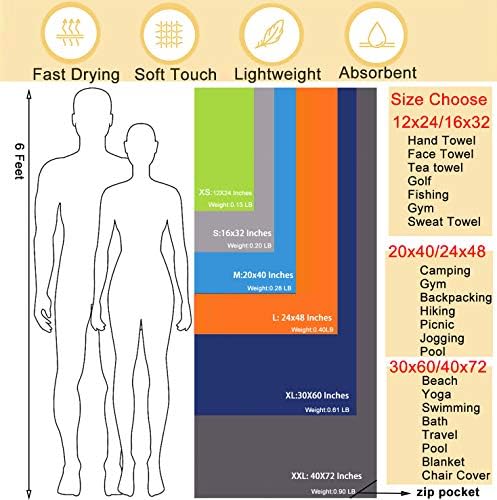 Rainleaf Microfiber Towel Quick Dry Camping & Travel & Gym Towel. Compact - Image 2