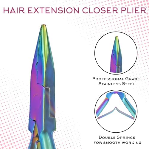 Professional Hair Extension Tools Kit, Microlink & Itip, Multicolor - Image 4