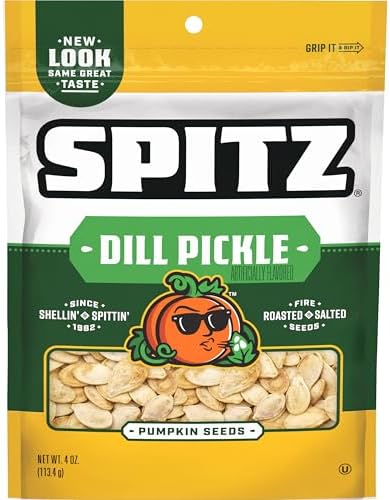 Spitz Pumpkin Seeds, Dill Pickle, 4 Oz Snack Bag by GetSnacksSipsDelivered