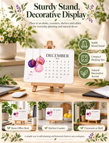 2027 Plantable Seed Calendar with Stand, Eco Wildflower Desk Planner Gift - Image 5