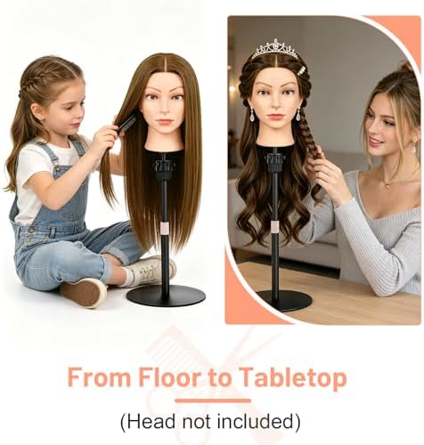 Beauty Star Heavy Duty Mannequin Head Stand, 20 Inch Adjustable Height - Image 5
