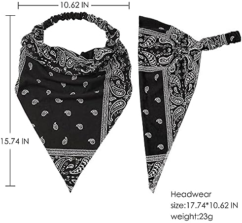 Vercret Hair Scarf Headband for Women,Boho Bandana Pretied Elastic Kerchief - Image 5