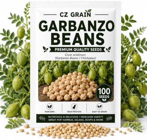 Garbanzo Bean Seeds for Planting | Chickpeas for Gardens | 100 Seeds by CZGrain