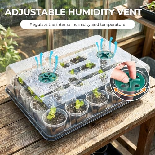 4 Pack 20 Cell Seed Starting Trays with 4 Vented Humidity Domes - Image 6