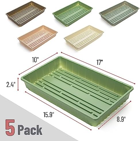 Mr. Pen- Seed Starter Trays, 5 Pack, 17"x10"x2.4" - Image 2