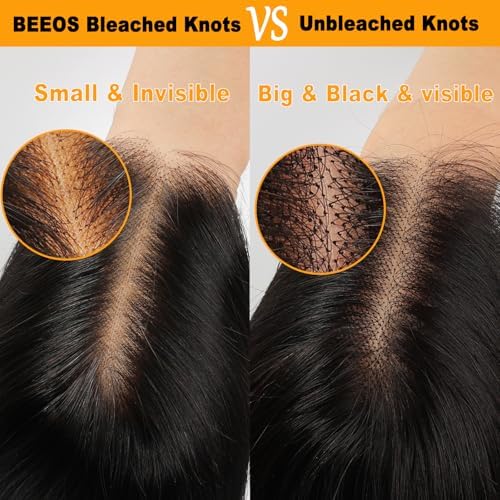 BEEOS Ultra-fitted Design 13x6 SKINLIKE Real HD Lace Front Wig, Pre-Plucked Hairline Bleached Knots Body Wave 180% Density Human Hair Wigs 18 Inch - Image 6