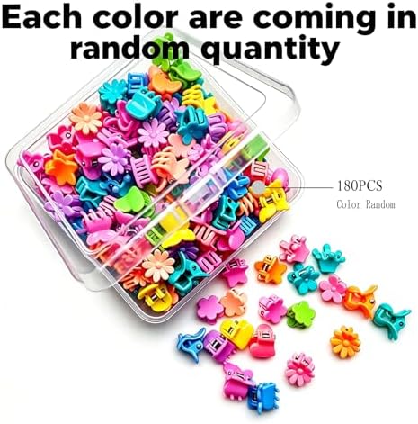 Soft Elastic Hair Ties，Colorful Hair Bobbles for Girls, Multicolor Hair Accessories Set with Hair Tail Tools & Cute Mini Hair Clips (Jumbo Pack(180PCS)) - Image 2