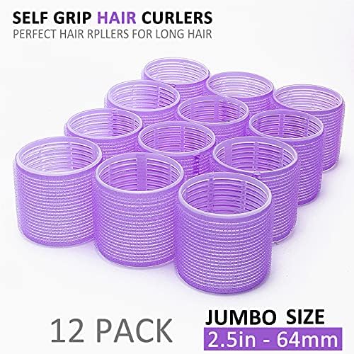 Jumbo Size Hair Roller sets, Self Grip, Salon Hair Dressing Curlers, Hair Curlers, 2 size 24 packs - Image 2