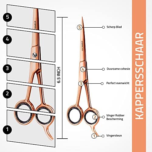 Utopia Care Hair Cutting and Hairdressing Scissors 6.5 Inch, Premium Stainless Steel Shears with Smooth Razor and Sharp Edge Blades for Salons, Men, Women and Kids, Rose Gold - Image 2