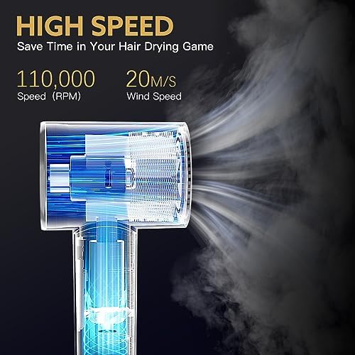 Hair Dryer Hot Air Styler: High-Speed Blow Dryers with Negative Ionic for Fast Drying Frizz Control, Extra Long Barrel 1 1/4 Inch Curling Iron Airflow Auto Wrap Curler for Quick Styling (White) - Image 5
