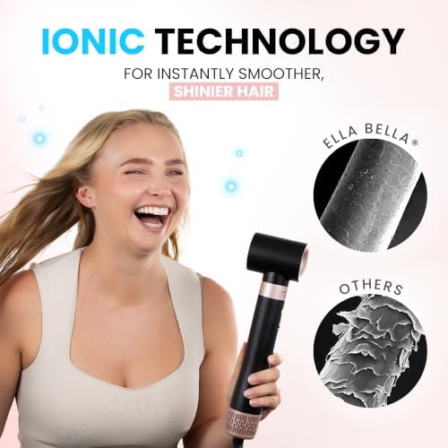 ELLA BELLA® 6 in 1 Professional Hot Air Styler & Straightener, Fast Drying - Image 5