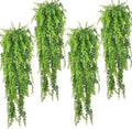 PINVNBY Reptile Plants Hanging Fake Vines Boston Climbing Terrarium Plant with Suction Cup for Bearded Dragons Lizards Geckos Snake Pets Hermit Crab and Tank Habitat Decorations (4 Pack) by PINVNBY