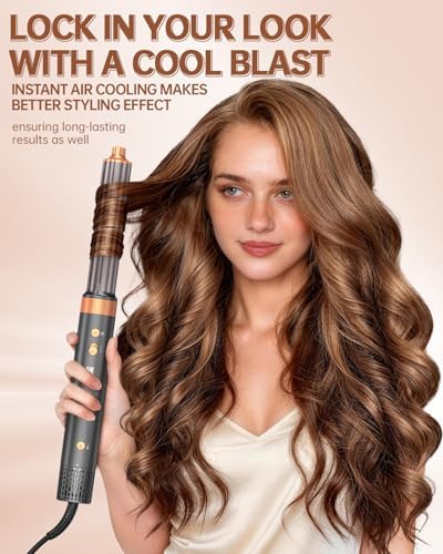 Hair Dryer Brush, Dual Voltage 7 in 1 Hot Air Auto Wrap Curler Multi Styler - Image 5