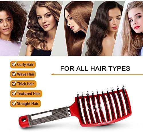 Detangling Brush, Curved and Vented for Wet or Dry Detangling Hair Brush for Men, Women & Kids’ Long, Thick, Thin, Curly & Tangled Hair (Colorful) - Image 3