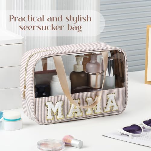 Sanwuta Clear Seersucker Mama Bag, Khaki - Image 4