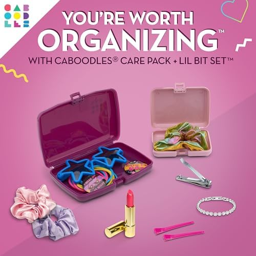 Caboodles Care Pack + Lil Bit Set, Pink & Violet, Travel Organizers for Makeup, Snap-Tight Latch for Mess-Free Travel, Size, Compact (Pack of 3) - Image 3