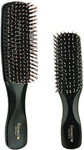 Giorgio GIO1-2BLK Black Set of 2 Gentle Touch Detangler Hair Brush for Men Women and Kids. Soft Bristles for Sensitive Scalp. Wet and Dry for all Hair Types. Scalp Massager Brush Stimulate Hair Growth by GiorgioHairBrushesCombs