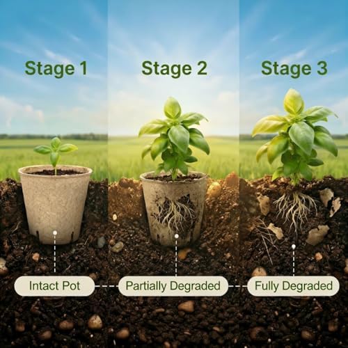 30 Packs 4″ Peat Pots, Seedling Pots with Drainage Holes - Image 3