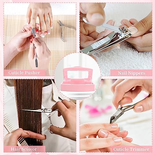 Nail Tool Sterilizer Box, Plastic Sterilizing Tray, Plastic Clean Sterilizing Box Storage Organizer for Nail, Tweezers, Eyelash Extensions, Hair Salon, Spa & Cutter Manicure Equipment (Pink) - Image 6