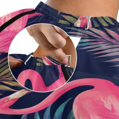 Blueangle Palm Leaf Flamingo Barber Cape - Waterproof Salon Polyester Cape for Home Use, 55x65 Inch - Image 3