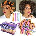 100pcs Perm Rods Set - 5 Sizes Cold Wave Rollers for Natural Curling, Styling and Hairdressing (Orange, Purple, Gray, Blue, Yellow) by Alimiriam