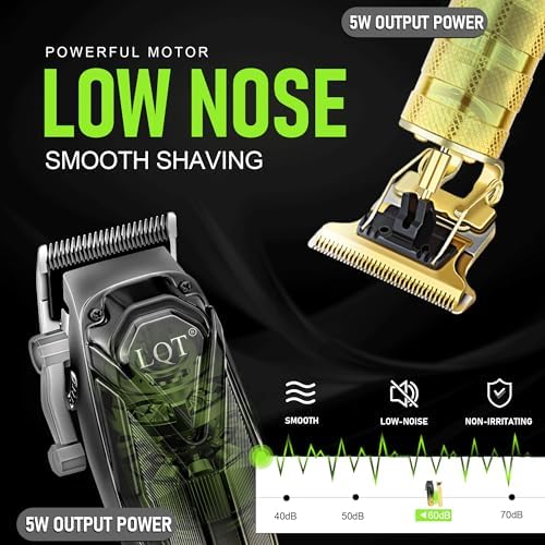 Professional Hair Clippers for Men, Cordless Beard Trimmer Set, Barber-Grade Tool with USB Charging, Lightweight & Low Noise for Home Use - Image 5