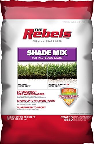 Pennington Rebel Shade Tall Fescue Mix Powder Coated Seed, 3 lb. (100526878) by Pennington