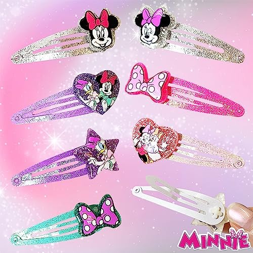 Disney Minnie Kids Hair Clips for Girls Snap Clips 8 Pack Multi Color Ages 3+ - Image 5