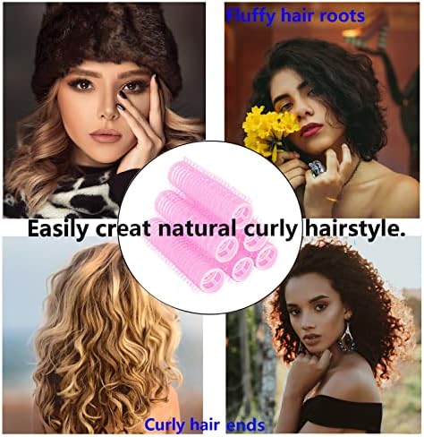 18PCS Self Grip Small Hair Curlers Heatless Roller Hair Curlers Pro Salon Hairdressing Curler DIY Curly Hairstyle Hair Rollers Tools Rat Tail Comb for Women Medium Short Hair(Pink) - Image 5