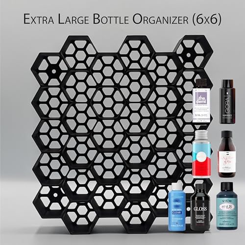 Markvicka Designs Wall Mount Organizer Hair Dye and Toner Storage | Hexagon Style Organizer | Stackable & Wall-Mount Salon Decor for Hair Dye Bottles (Extra Large) - Image 7