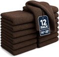 HUINI Microfiber Salon Towels, Brown, 12 Pack, 14 x 30 in by HUINI