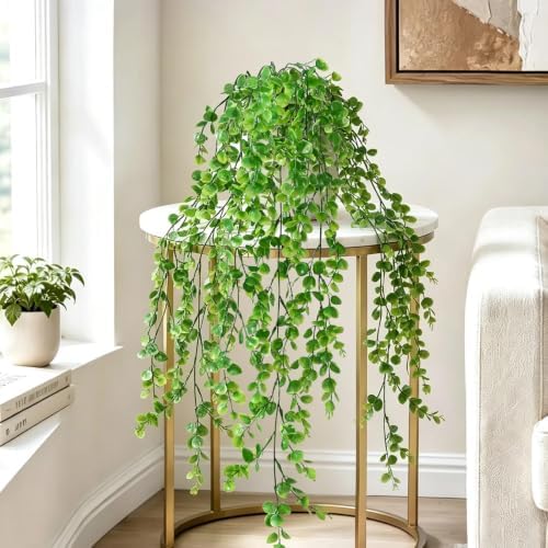 8Pcs Fake Hanging Plants, 32" Artificial Plants Eucalyptus Greenery Vines - Image 3