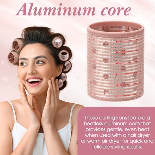 Therwen 18 Pcs Thermal Hair Roller for Women with Long Hair,Terracotta - Image 4
