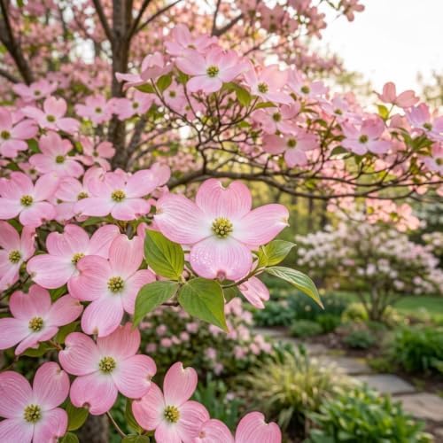 Pink Dogwood Tree Live Plant, 10-16 Inch Tall in Quart Pot, Pink Flowering Ornamental Tree, Cold-Hardy Flowering Shrub for Home Garden - Image 7