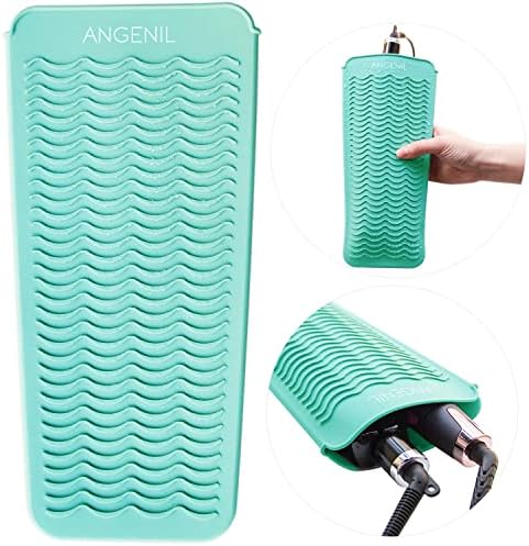 ANGENIL Curling Iron Silicone Mat Heat Resistant for Travel Dual Voltage Flat Iron, Hair Straightener, Rotating Cordless Curling Iron Wand, Wireless Curlers, Crimper Hair Iron, Straightening Iron - Image 5