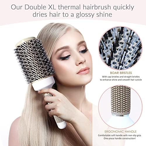 Mr Big Hair Brush, Extra Long and Wide Round Hair Brush for Blow Drying, 6 inch, Boar Bristles, Ionic Thermal Barrel, Adds Volume and Eliminates Frizz, Unique 3.75 inch Wide, Salon Quality - Image 6