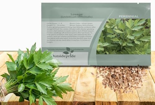 Outsidepride Lovage Vegetable Seeds - 1000 Pcs. Perennial, Easy to Grow & Drought-Tolerant, Herb Seeds for Planting Edible & Vibrant Yellow-Green Blooms, Great for Xeriscaping & Pollinator Gardens by Outsidepride