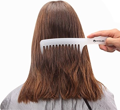 HYOUJIN Large Wide Tooth Comb Detangling for Curly,Wet,Dry Hair,White - Image 4