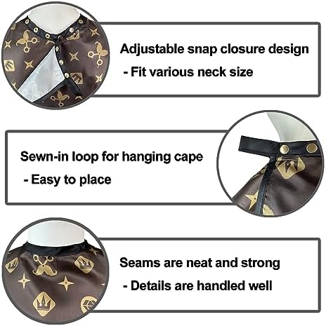 Barber Capes for Men Professional Haircut Capes with Snaps Salon Capes for Stylist -63"*56"(Brown) - Image 3