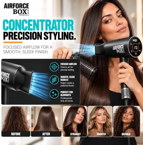 HeatSyncFusion Ionic Hair Dryer – Hair Blow Dryer with Fast-Drying Power – Includes Diffuser & Concentrator – Lightweight Ergonomic Design – Professional Styling Tools & Appliances - Image 6